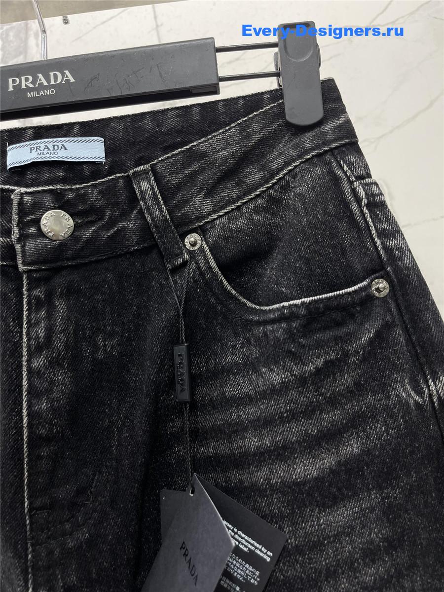 Pra*a grey five-pocket denim jeans