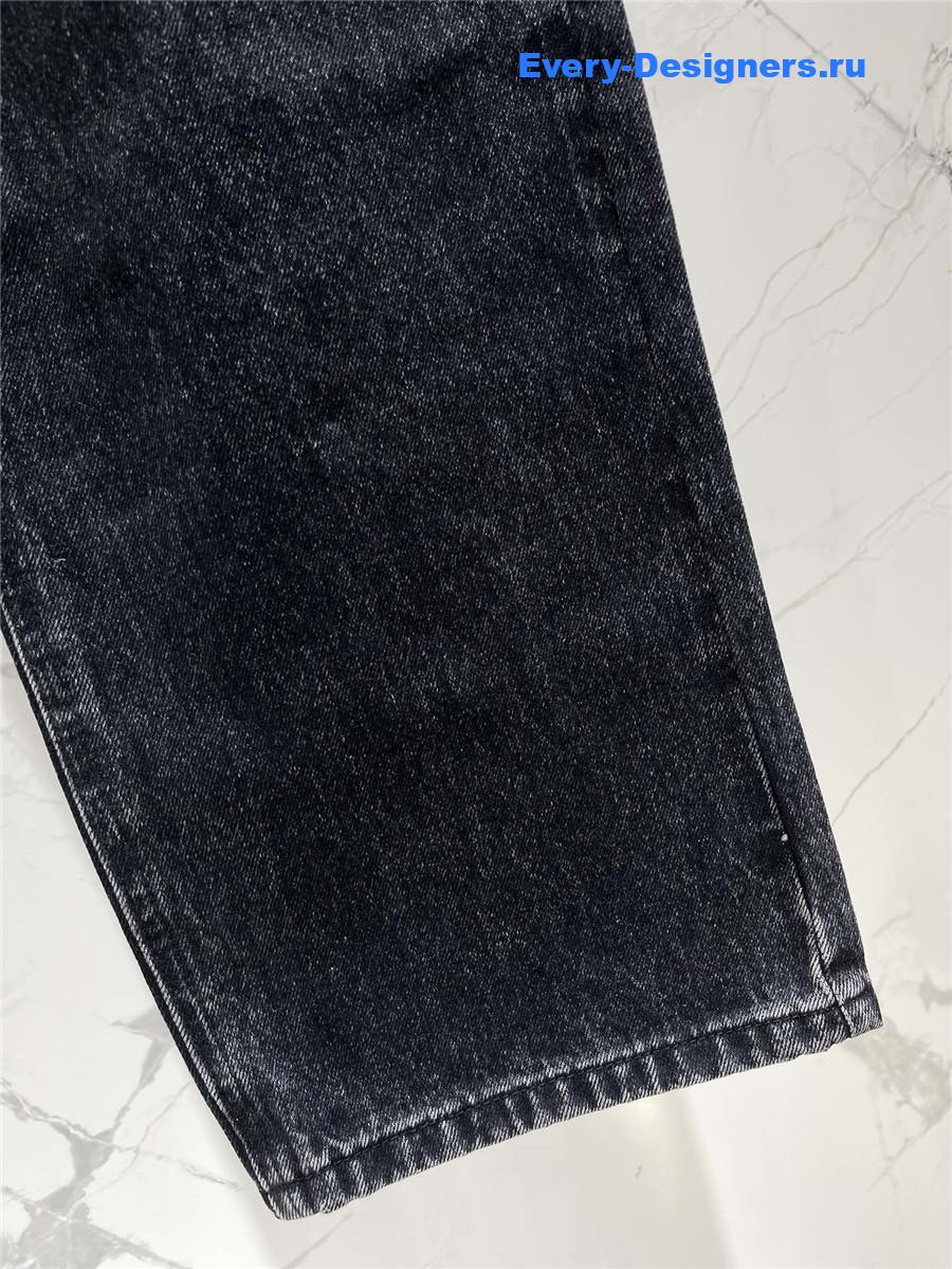 Pra*a grey five-pocket denim jeans