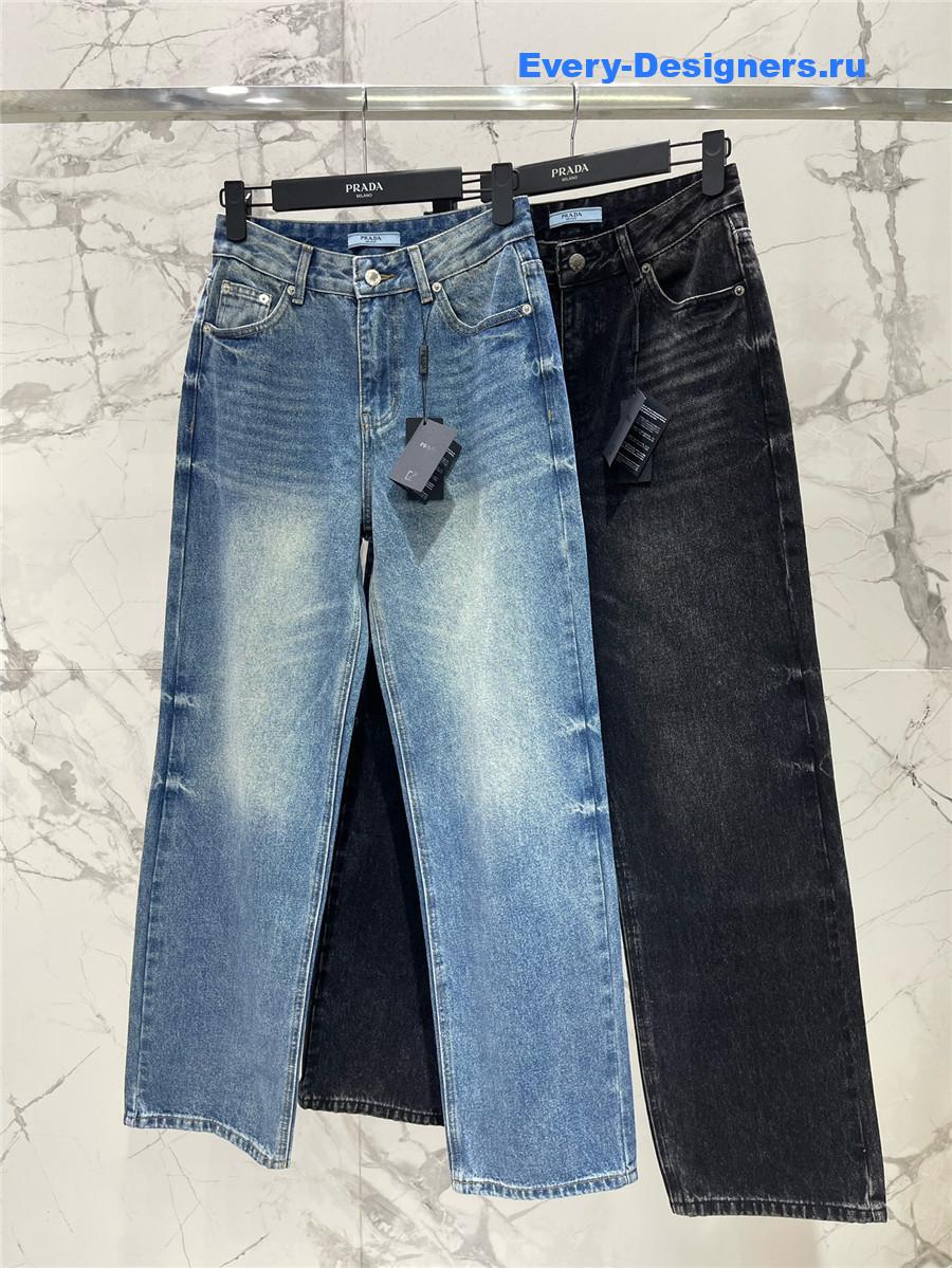 Pra*a grey five-pocket denim jeans