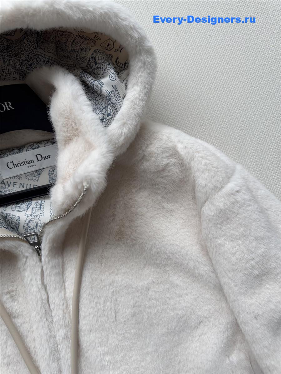 D10r white mink fur jacket