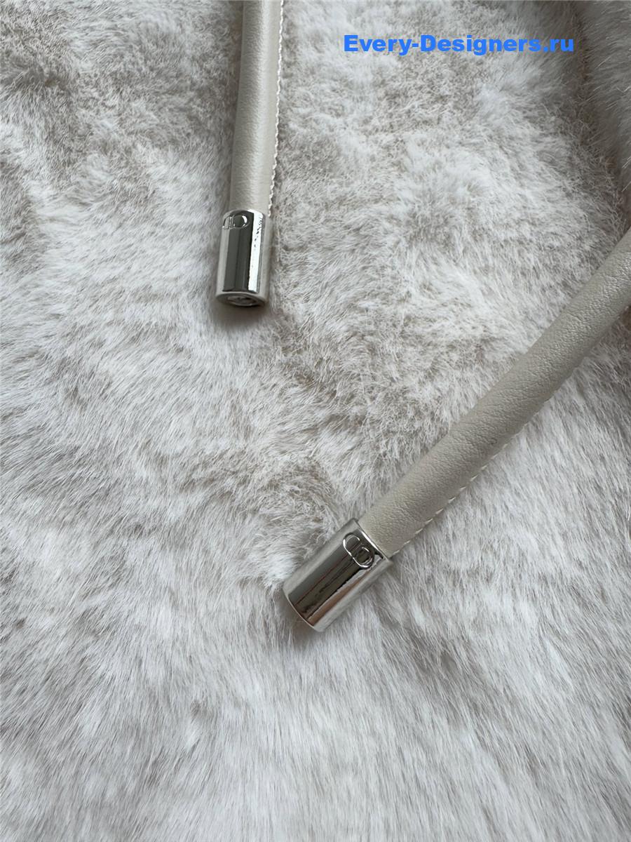 D10r white mink fur jacket