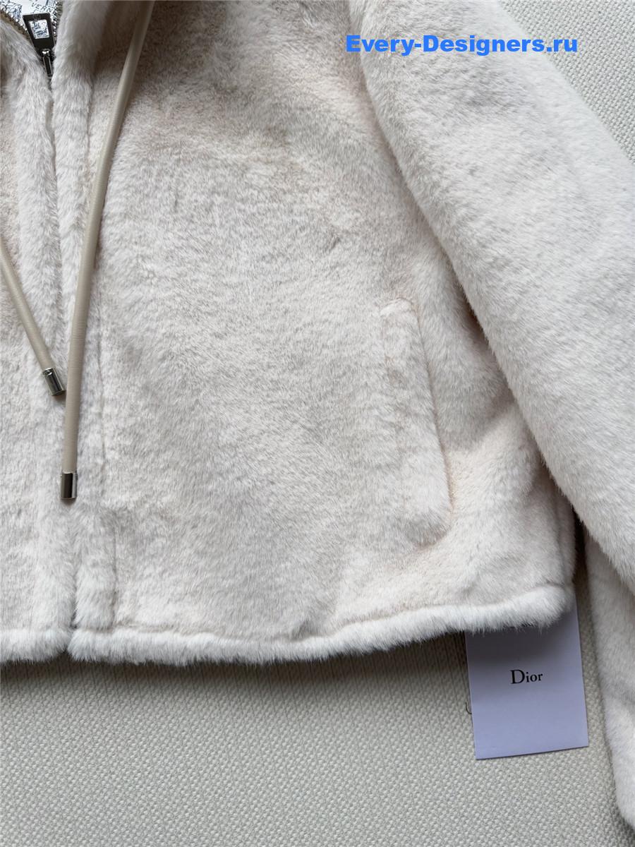 D10r white mink fur jacket