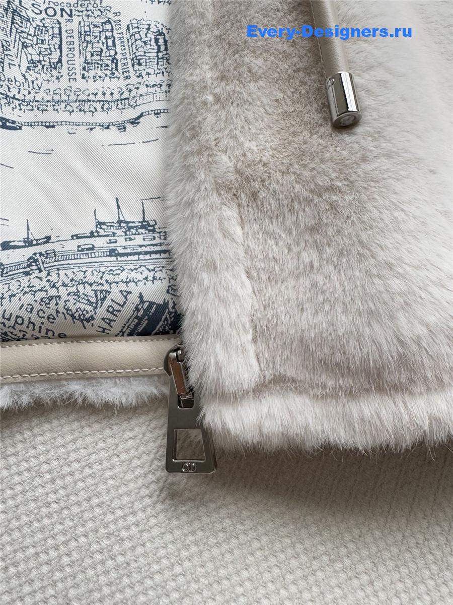 D10r white mink fur jacket