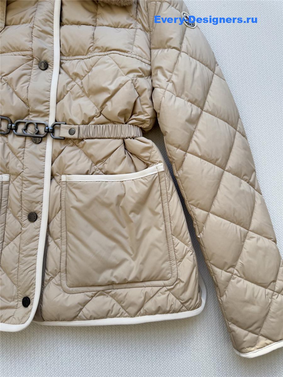 Moncler Cygne Faux Shearling-trimmed Down Jacket