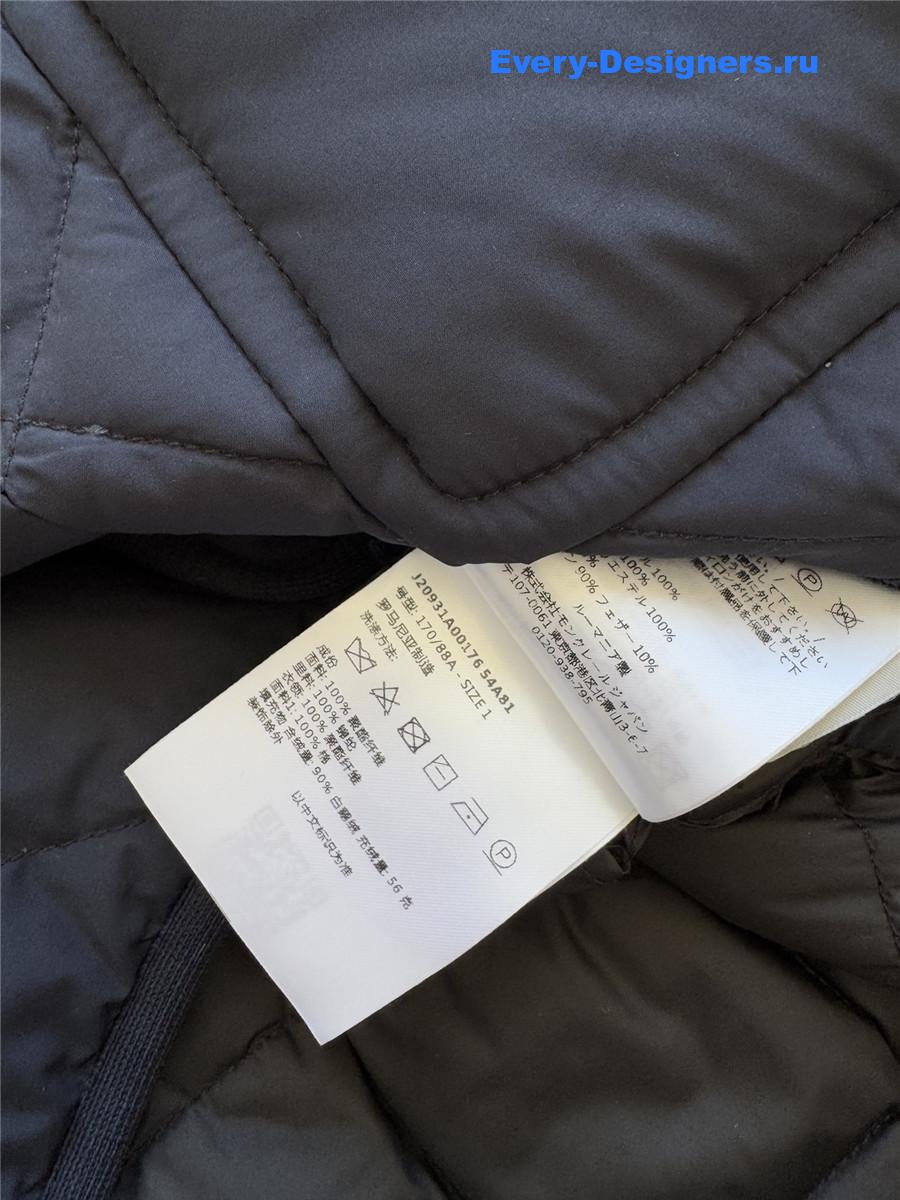 Moncler Navy Cygne Faux Shearling-trimmed Down Jacket