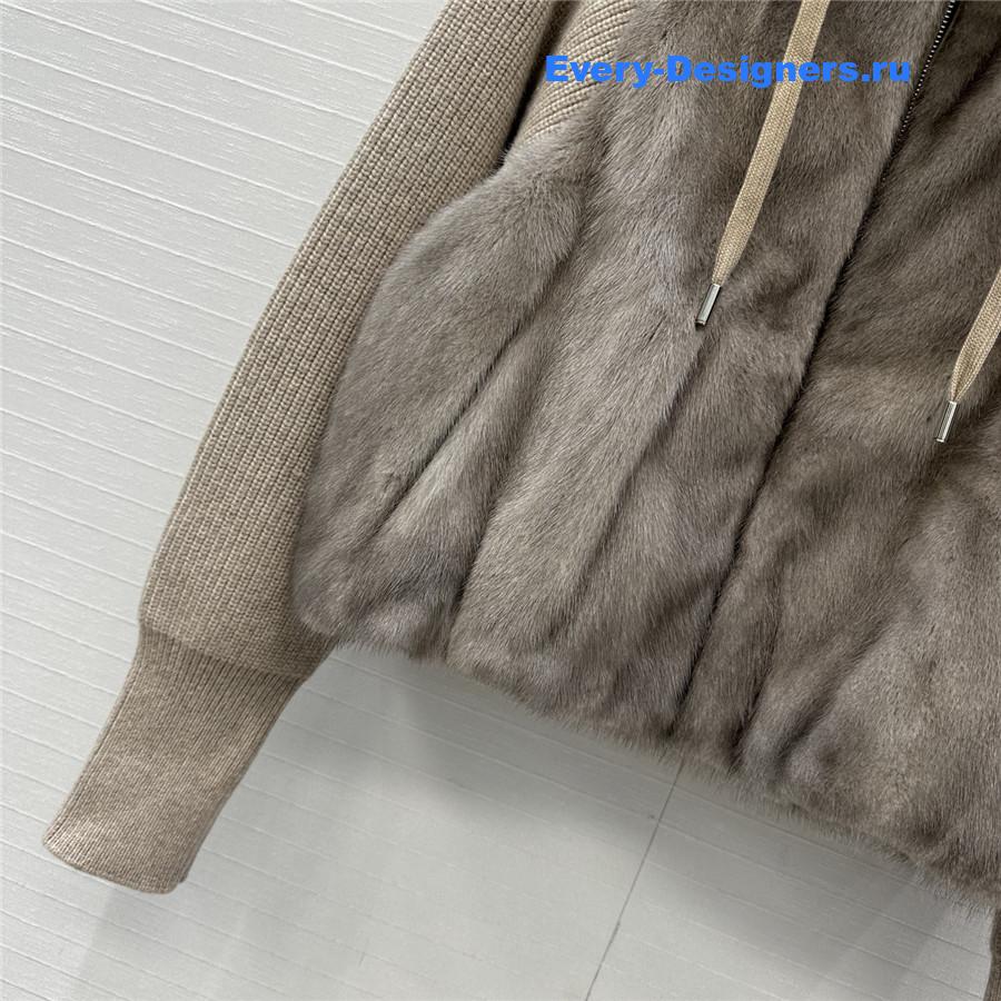 BC Mink Fur Down Hooded Jacket