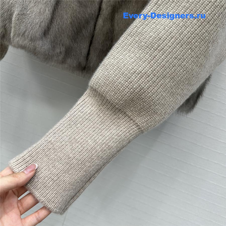 BC Mink Fur Down Hooded Jacket