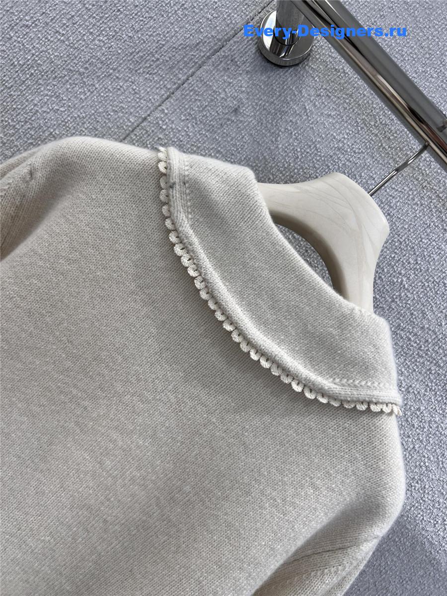 Ch**el white bow knit cardigan