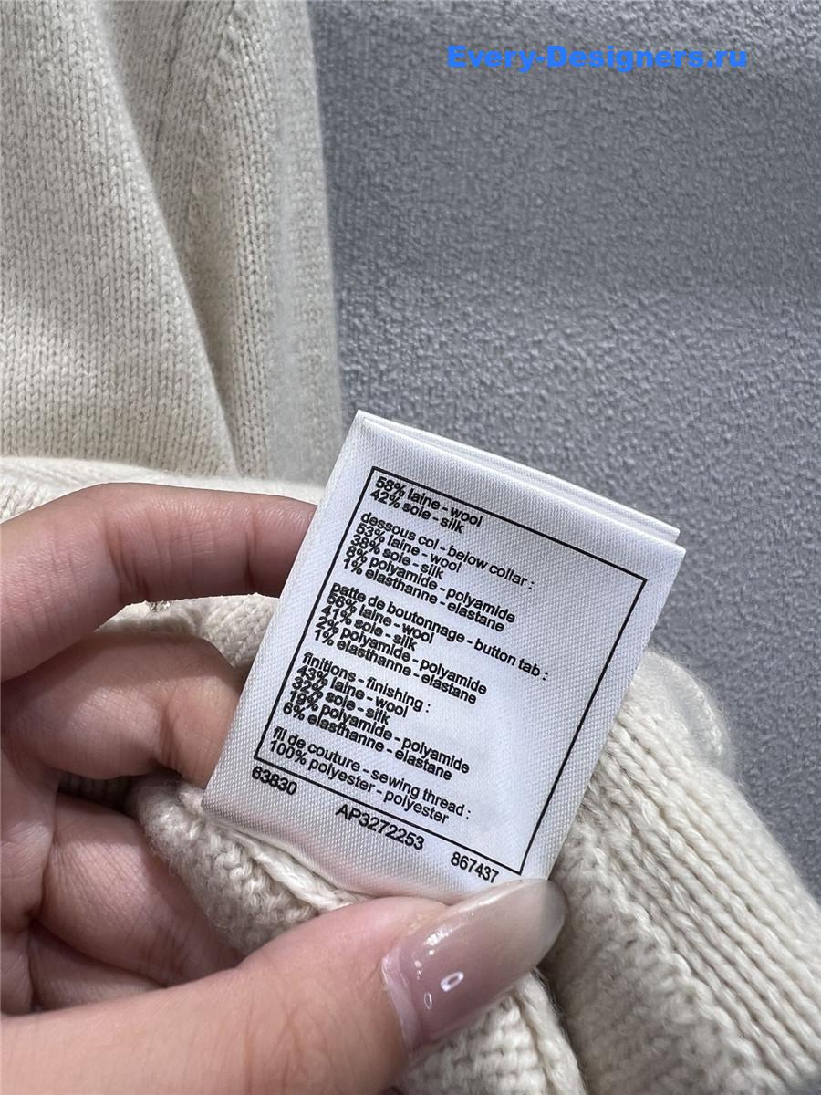 Ch**el white bow knit cardigan