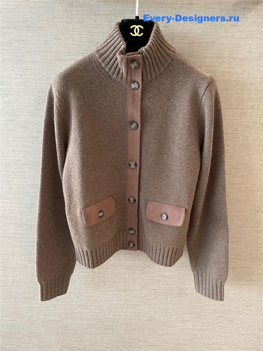 L0r0 P1ana parksville suede-trimmed cashmere cardigan