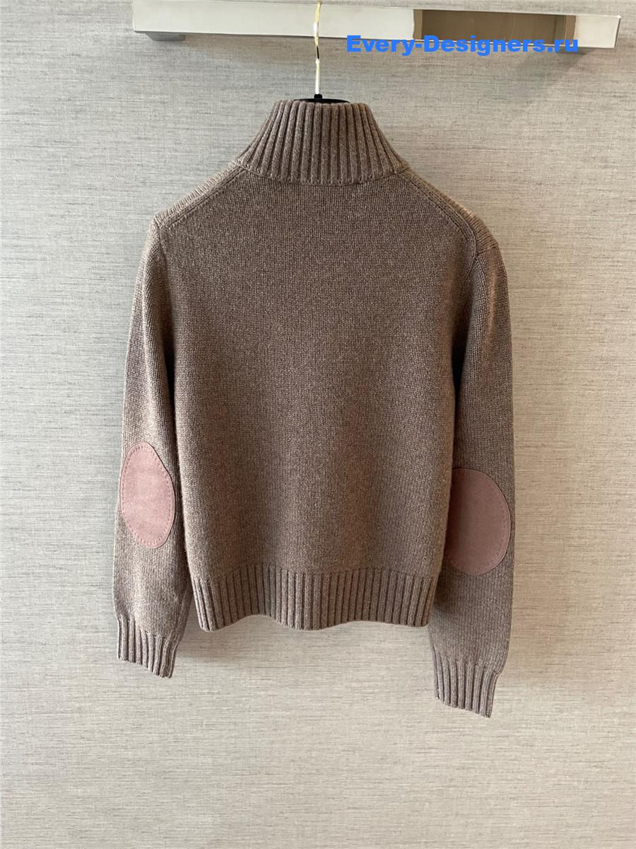 L0r0 P1ana parksville suede-trimmed cashmere cardigan