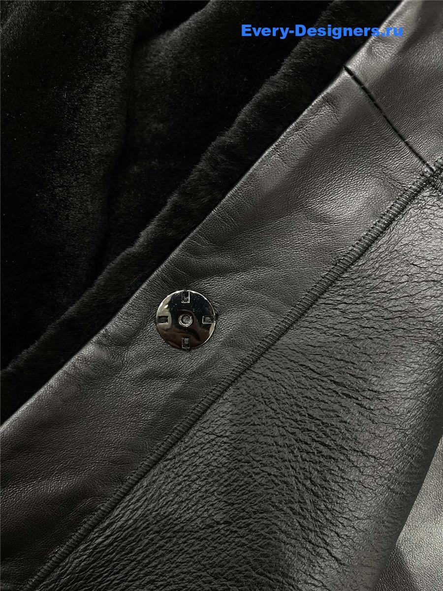 Balmain Black Faux Fur Jacket