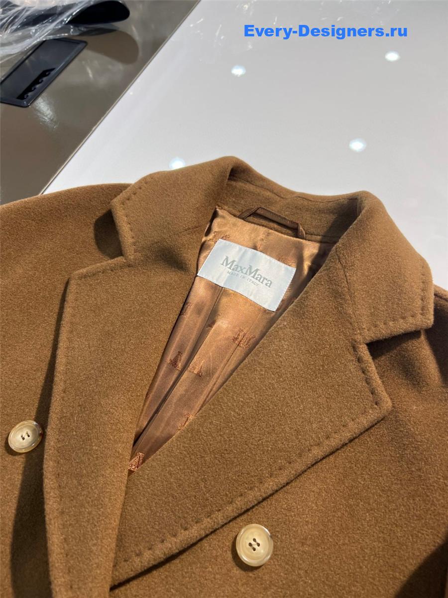 Max Mara Camel Rebus Double-Breasted Coat