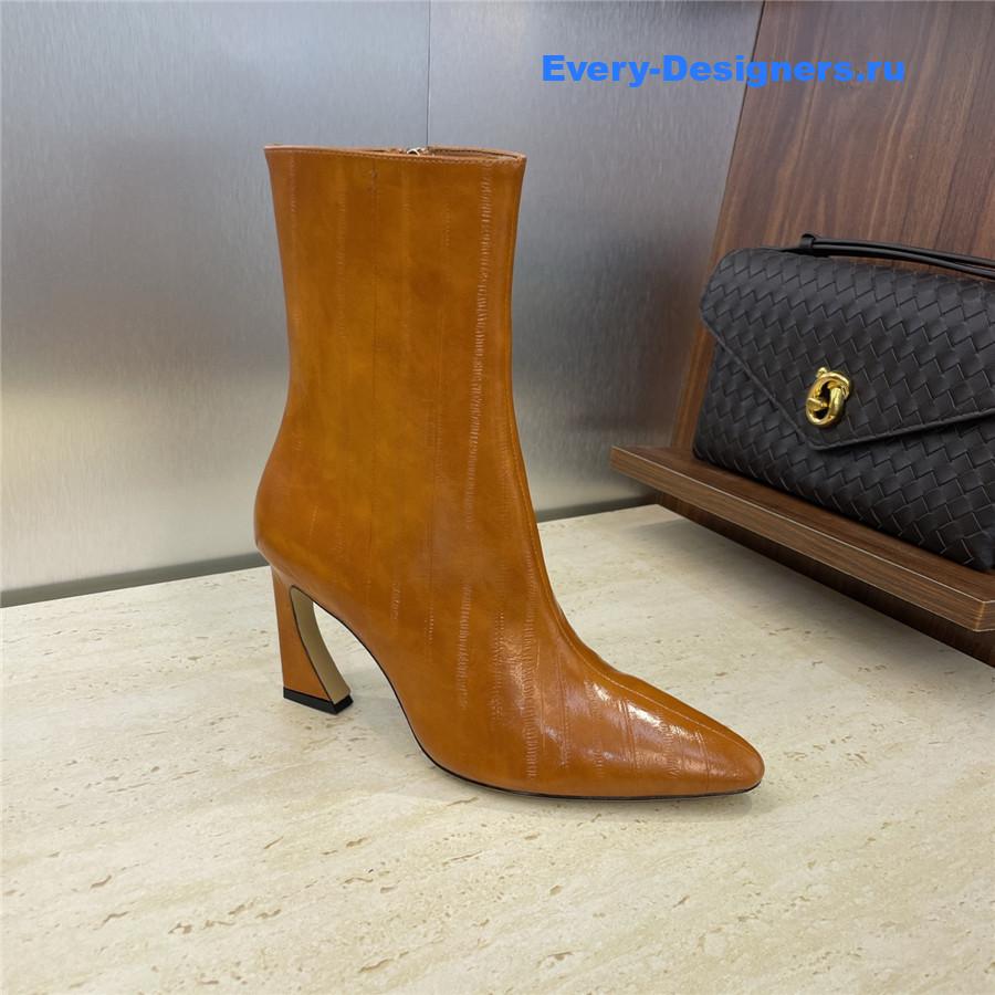 F**di brown pointed-toe ankle boots