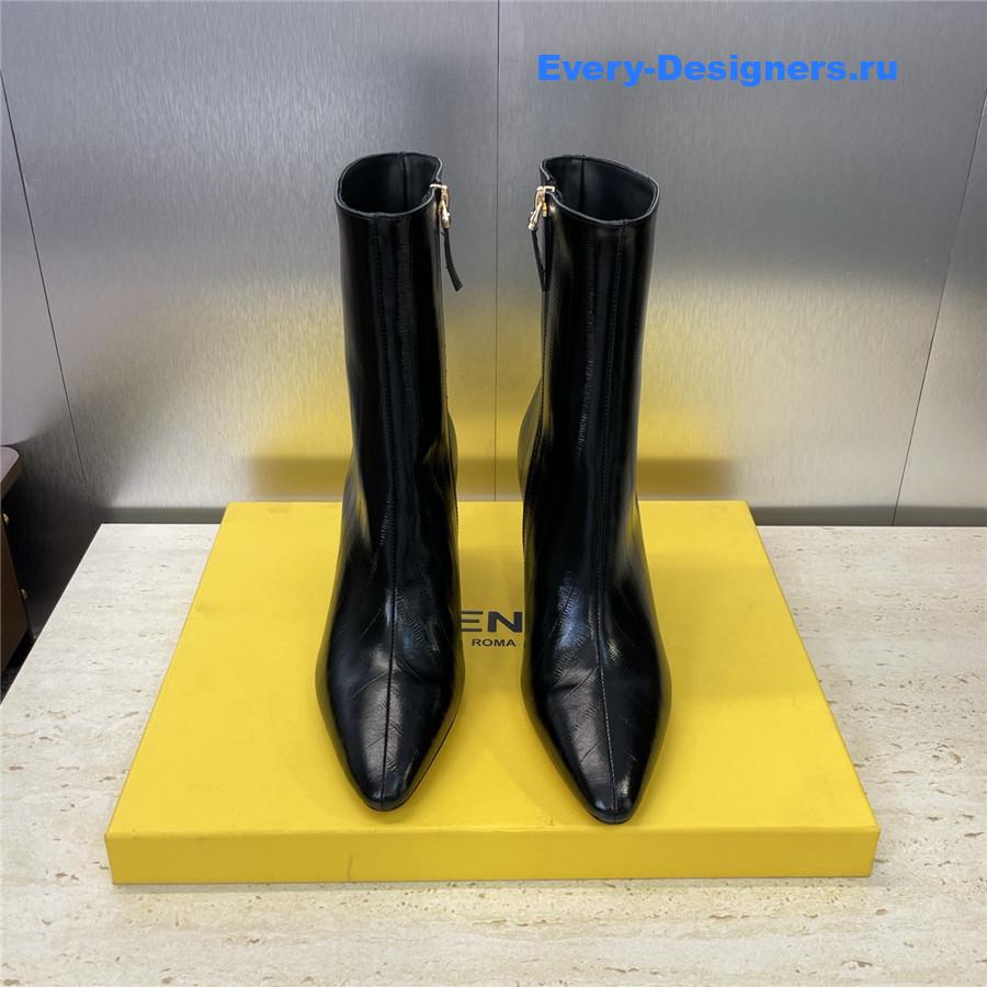 F**di black pointed-toe ankle boots