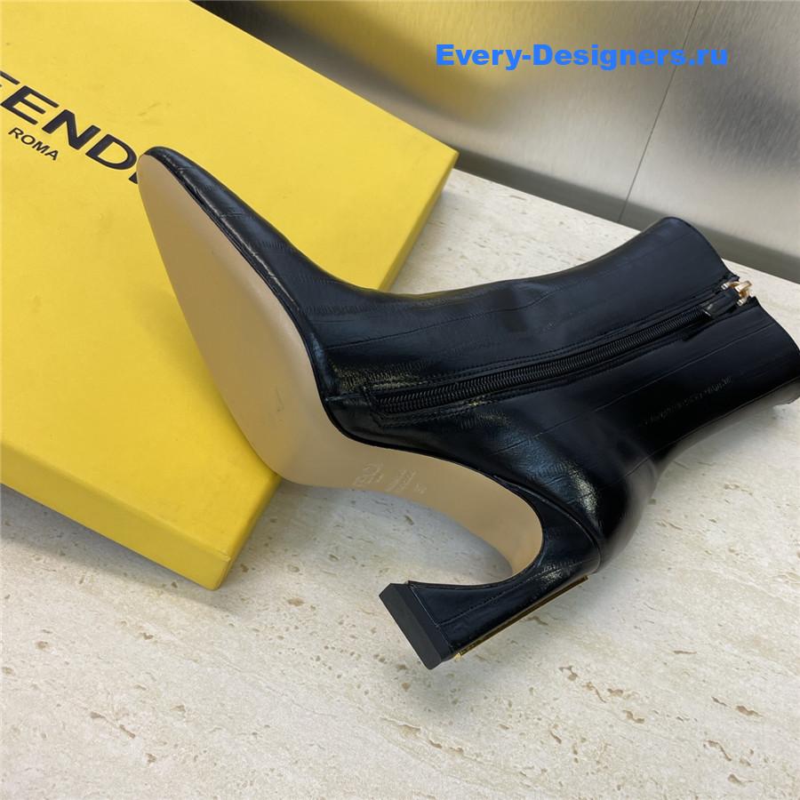 F**di black pointed-toe ankle boots