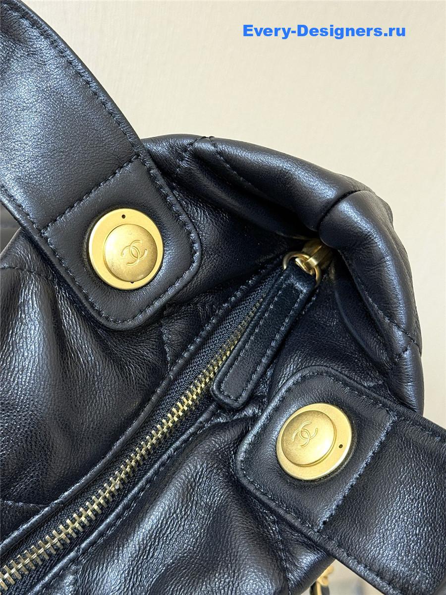 Ch**el 25k black lambskin bow handbag