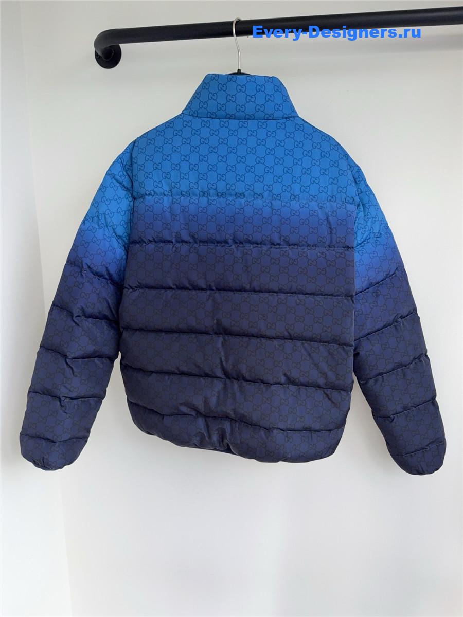 Gvc*1 printed technical poplin zip jacket