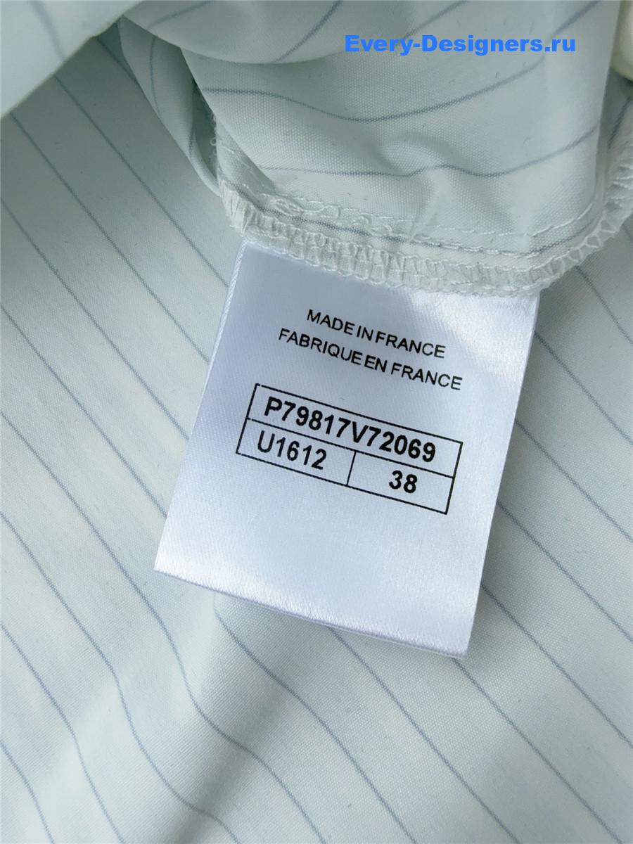 Ch**el striped poplin cropped shirt