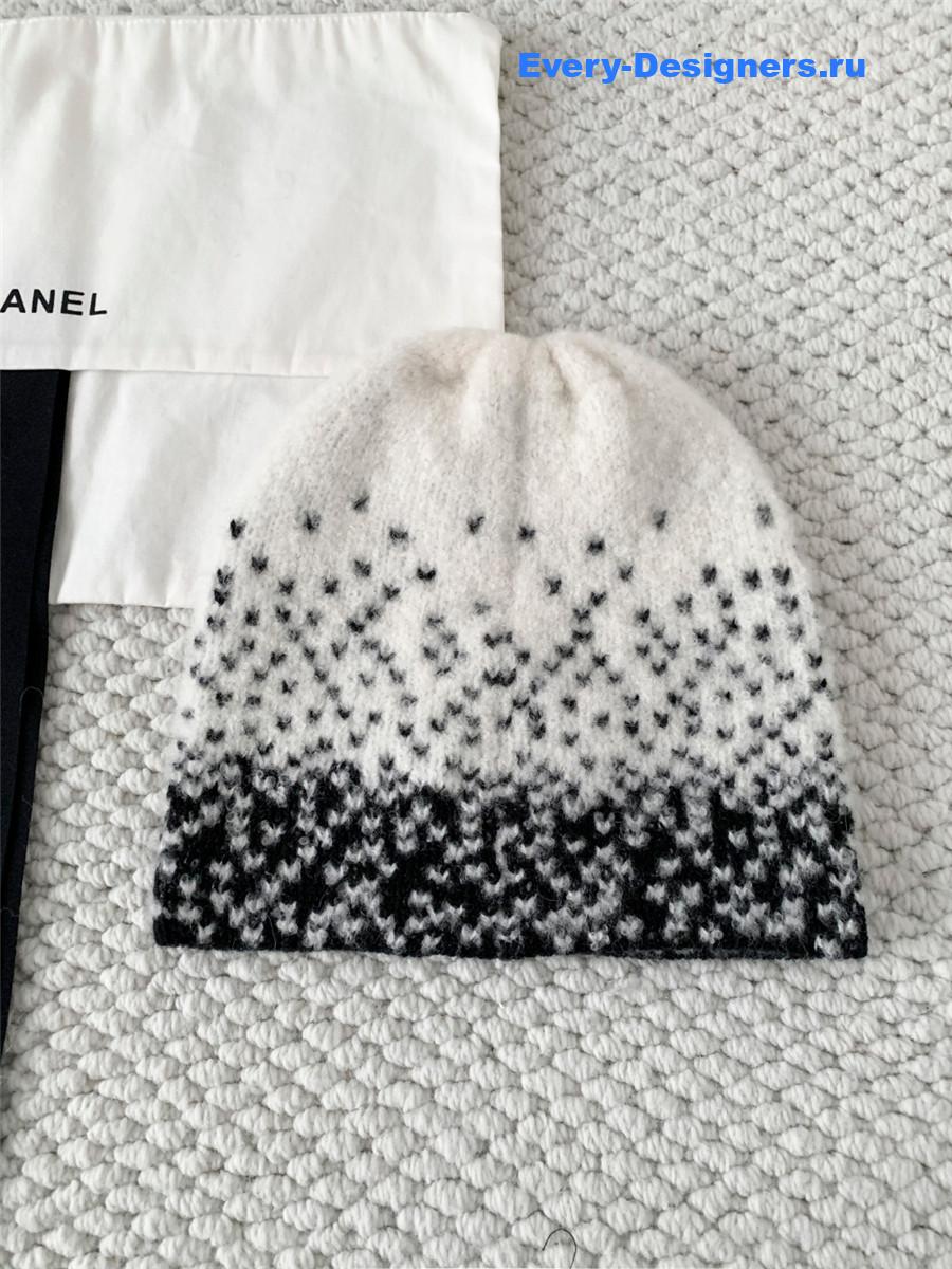 Ch**el black white gradient hat
