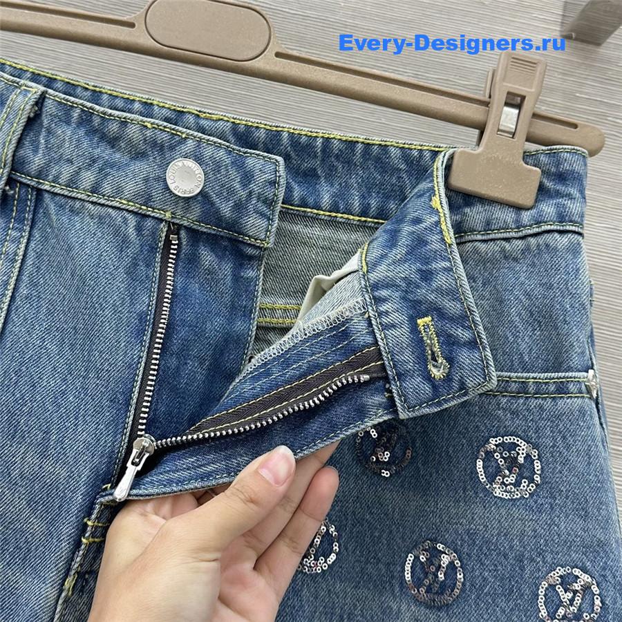 l0vis Vvtt0n loose fit sequined wide leg jeans