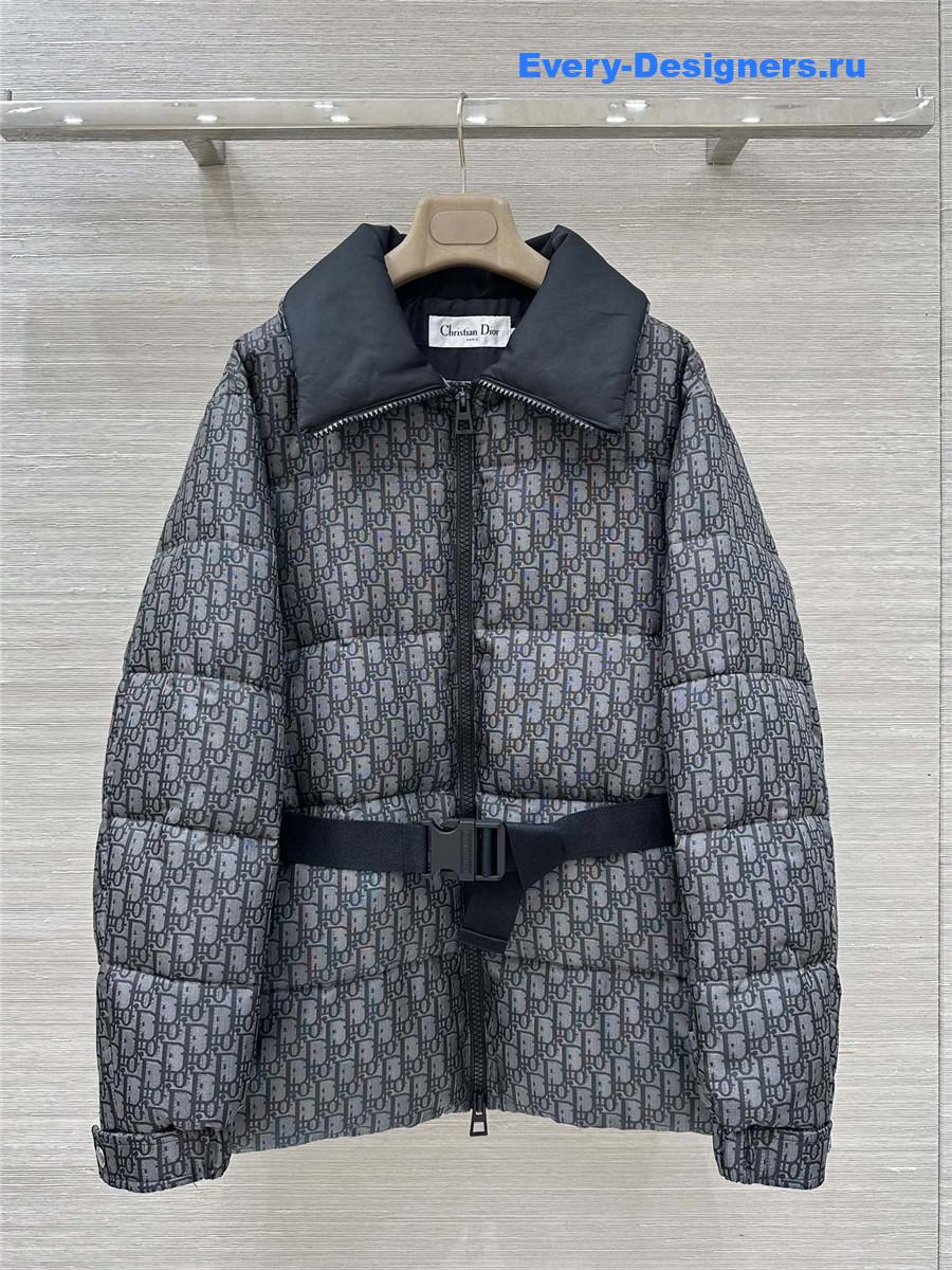 D10r D10ralps grey quilted technical taffeta puffer jacket