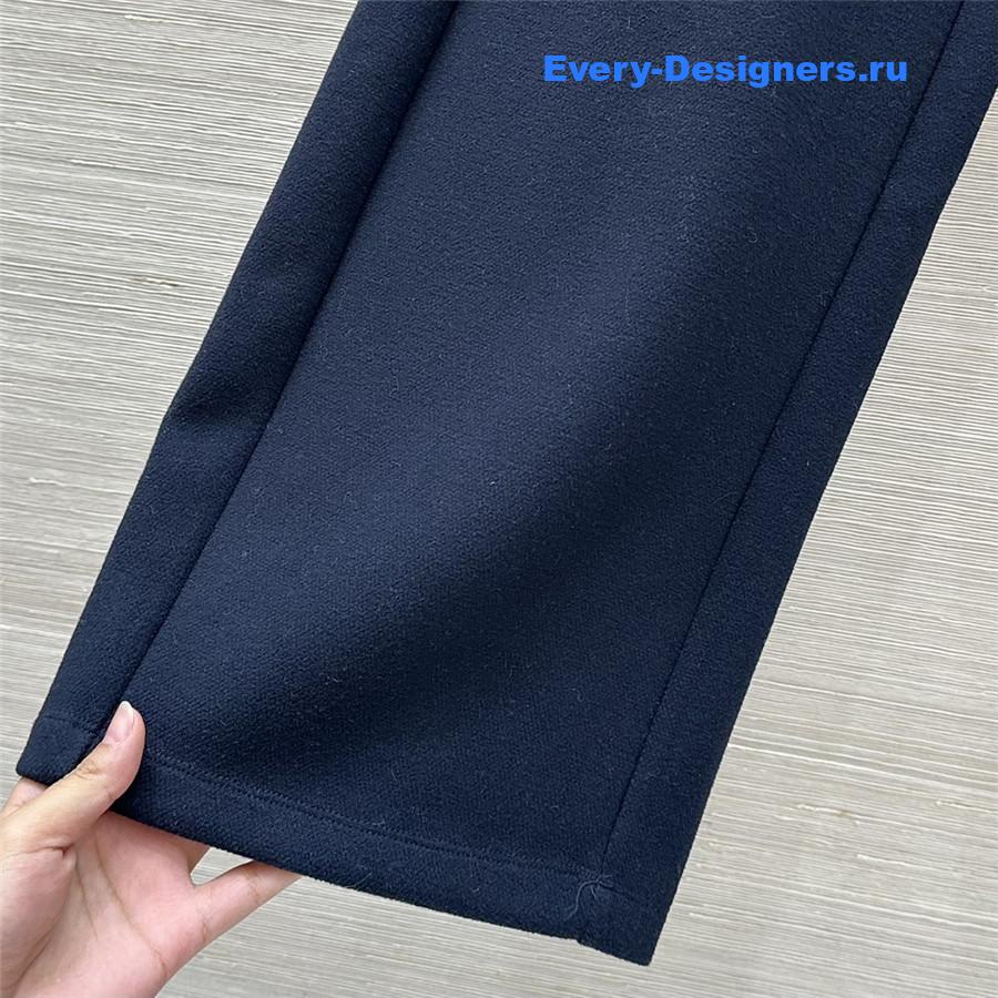 Ch**el logo navy wide-leg sweatpants