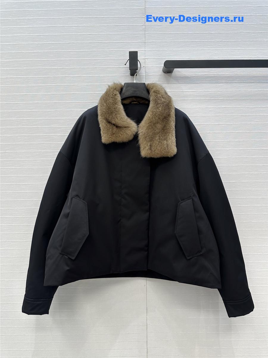 The R0w black collared jacket down jacket