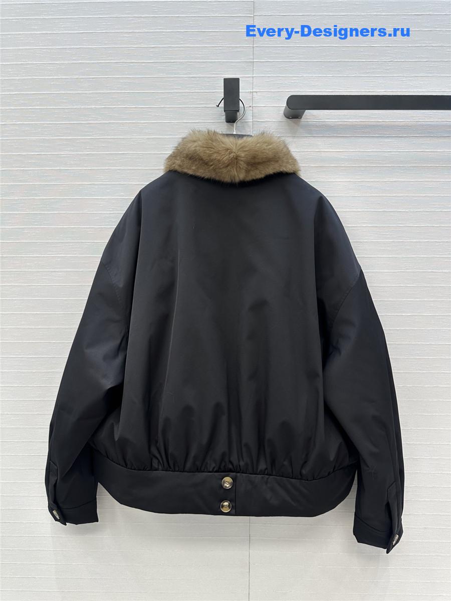 The R0w black collared jacket down jacket
