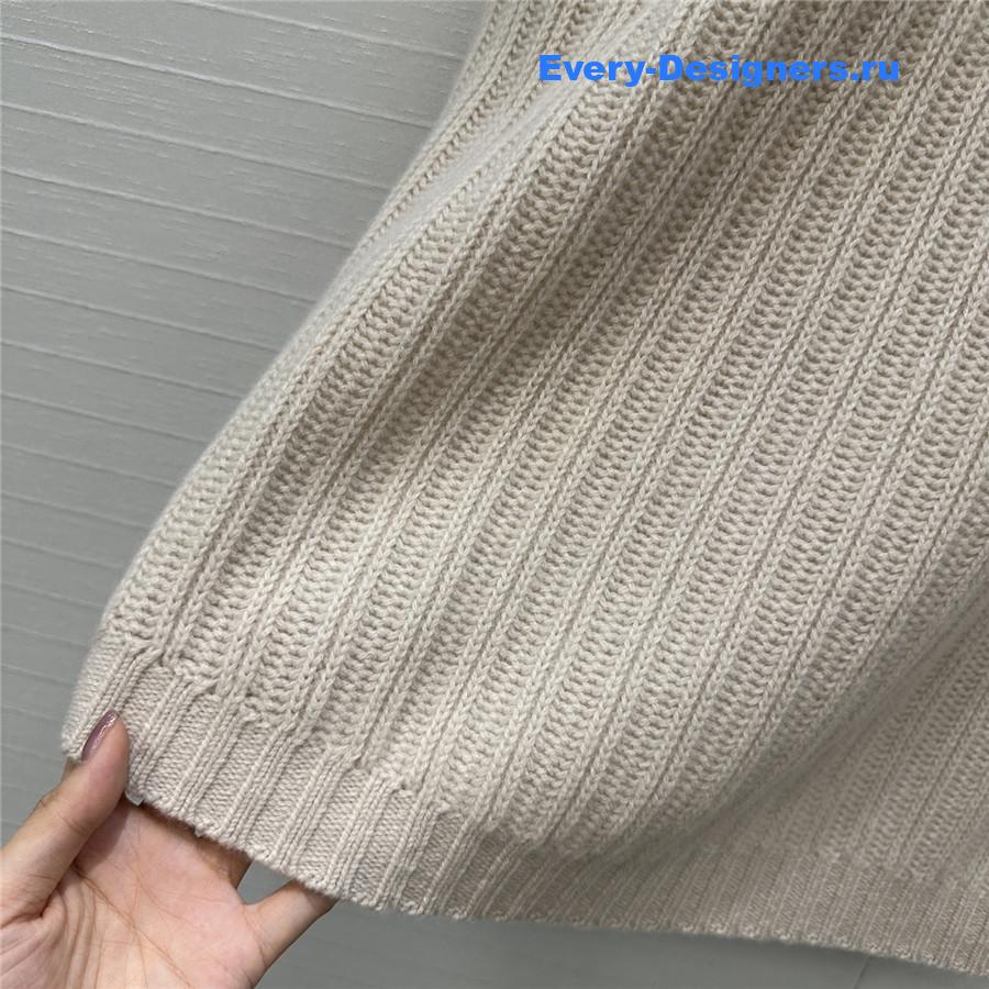 BC High-Neck Ribbed Cashmere Cape Vest