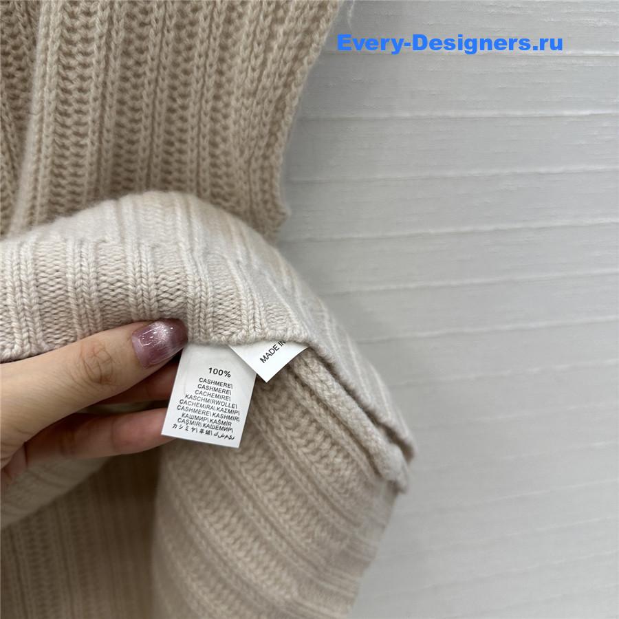 BC High-Neck Ribbed Cashmere Cape Vest