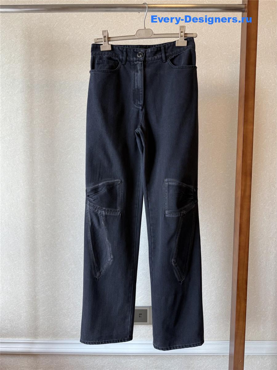 Ch**el black washed distressed jeans