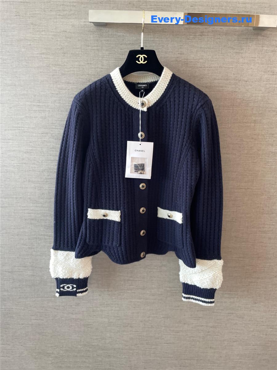 Ch**el black coco neige cardigan