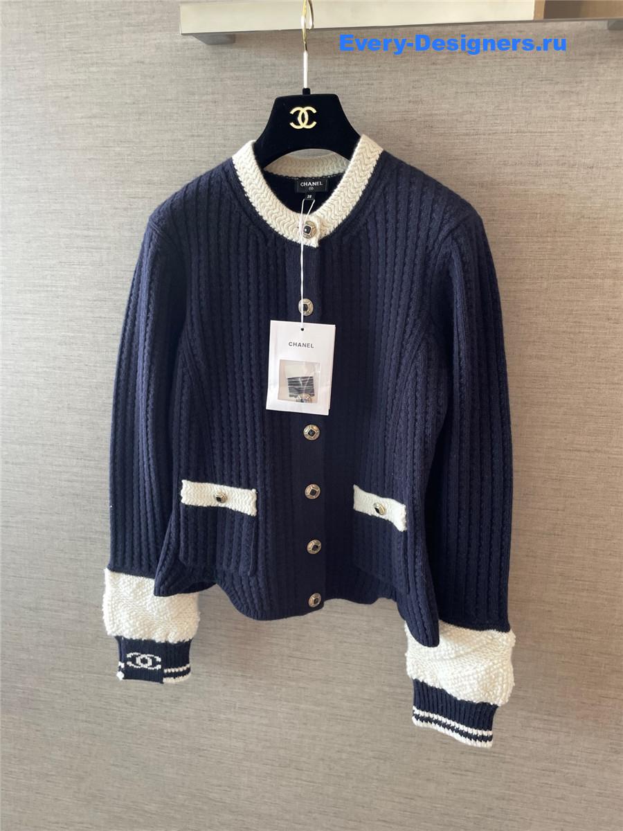 Ch**el black coco neige cardigan