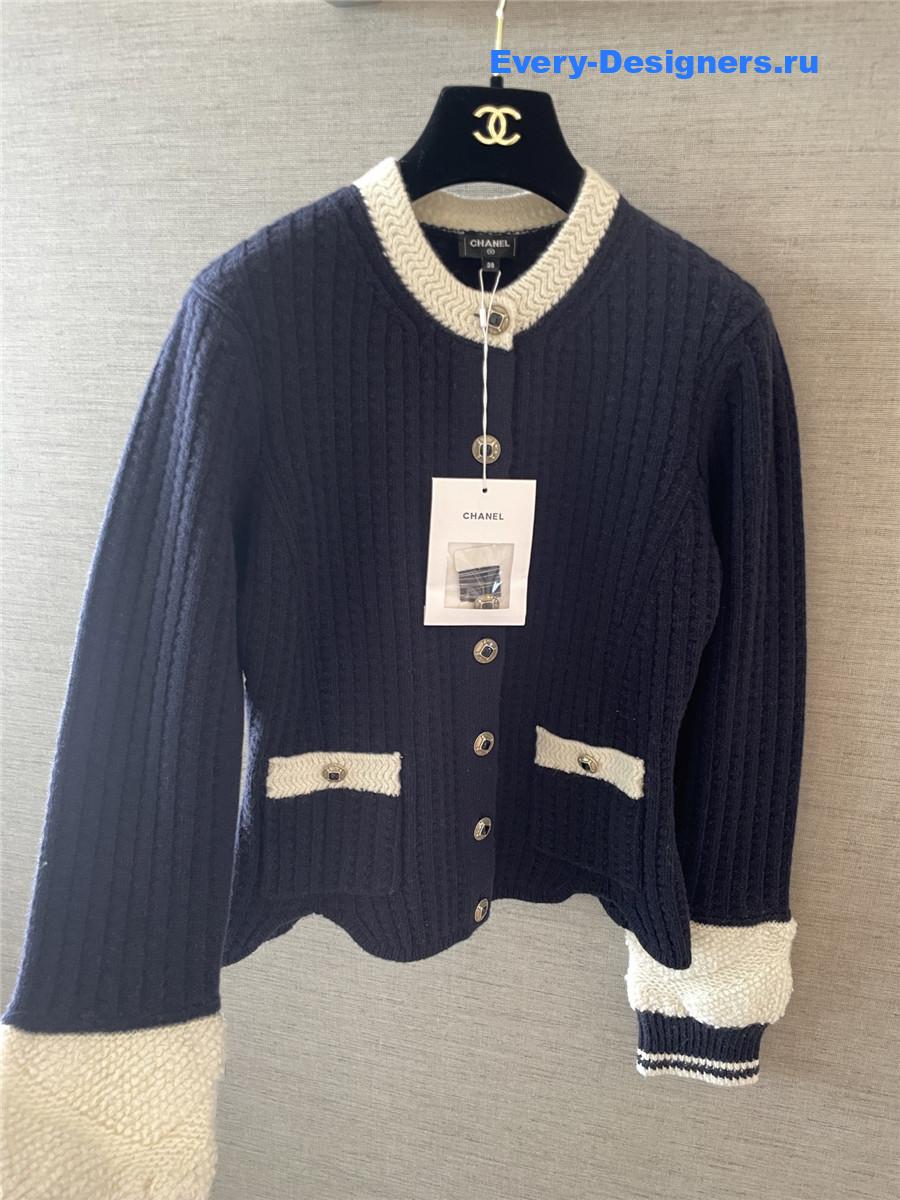 Ch**el black coco neige cardigan