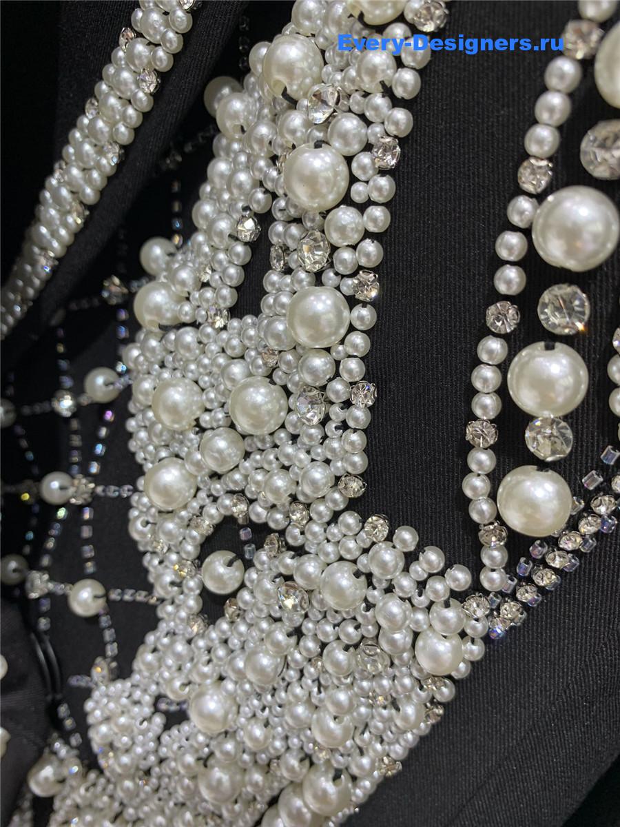 Balmain Black Beaded Blazer