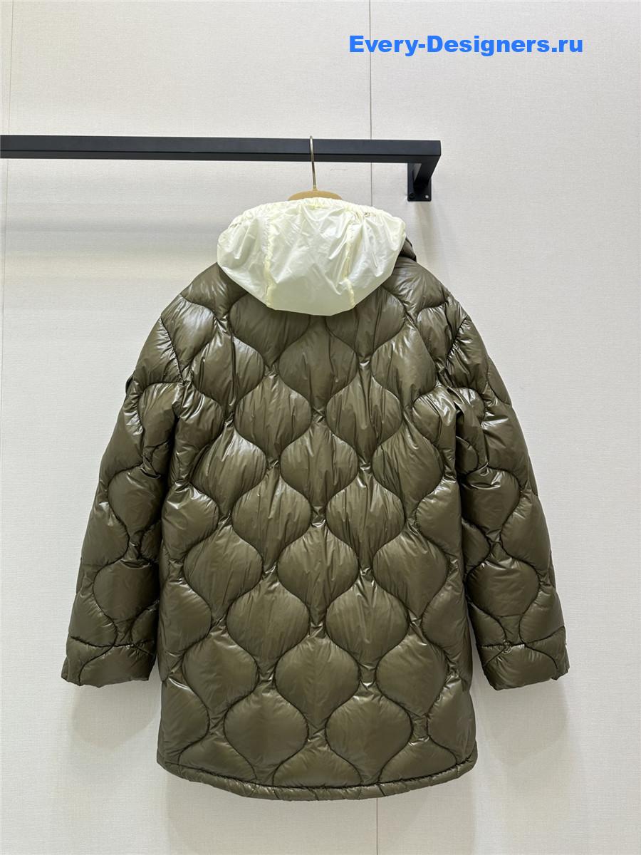 Moncler Green Lombi Short Down Parka