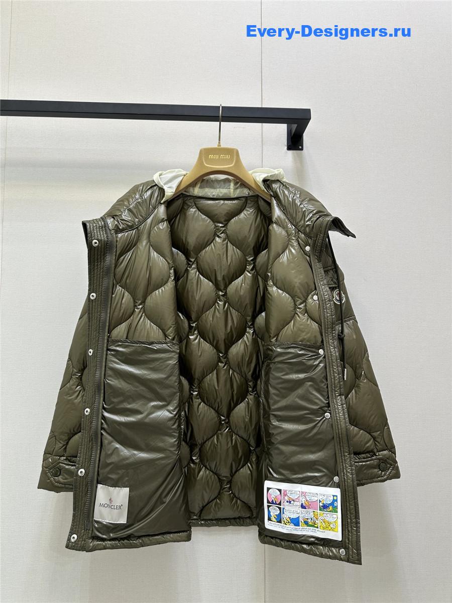 Moncler Green Lombi Short Down Parka