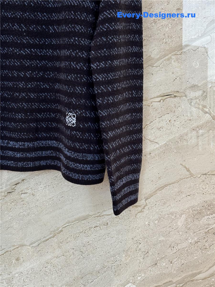 L0ew* striped logo-embroidered sweater