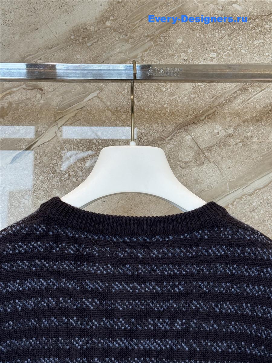 L0ew* striped logo-embroidered sweater