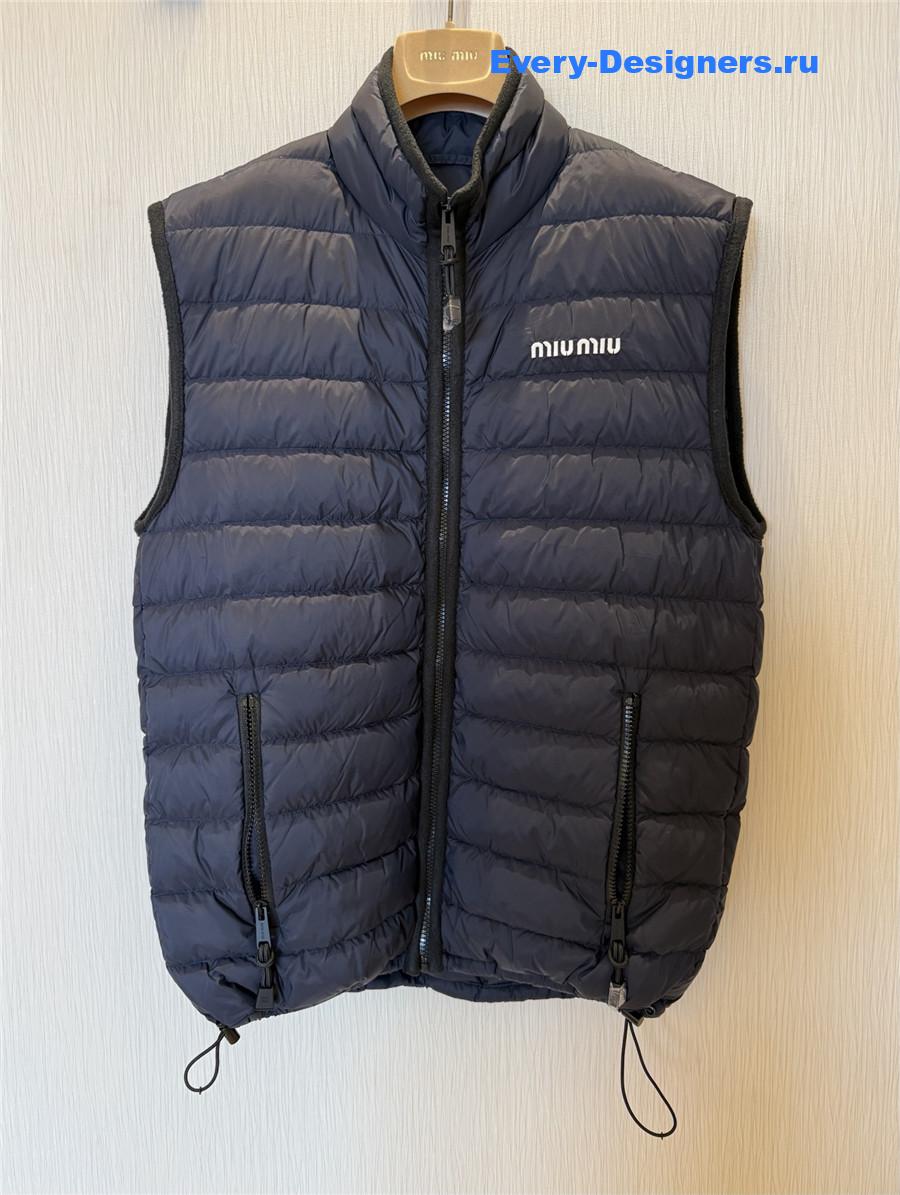 Miu Miu Quilted Stand-up Collar Gilet