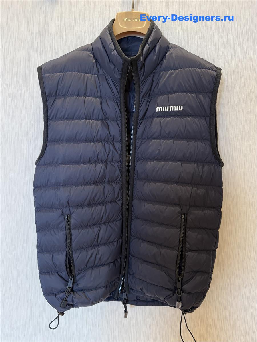 Miu Miu Quilted Stand-up Collar Gilet